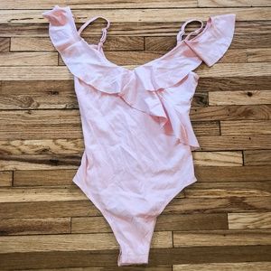 Pink Ruffle Bodysuit